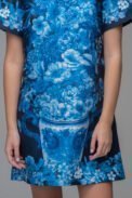 Φόρεμα mini με floral print και κοντά μανίκια